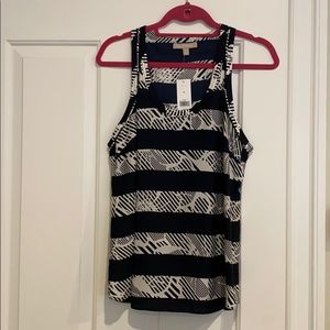 Banana Navy & White Top